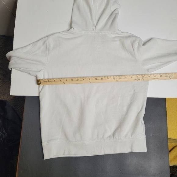 Champion Hoodie Reverse Weave Embroidered Women's Large White - Picture 8 of 11